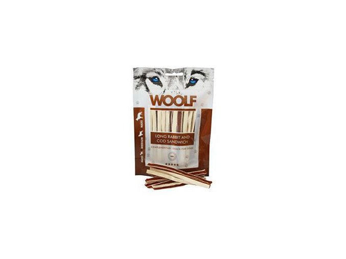  WOOLF soft Rabbit&Pollock sandwich LONG 100g