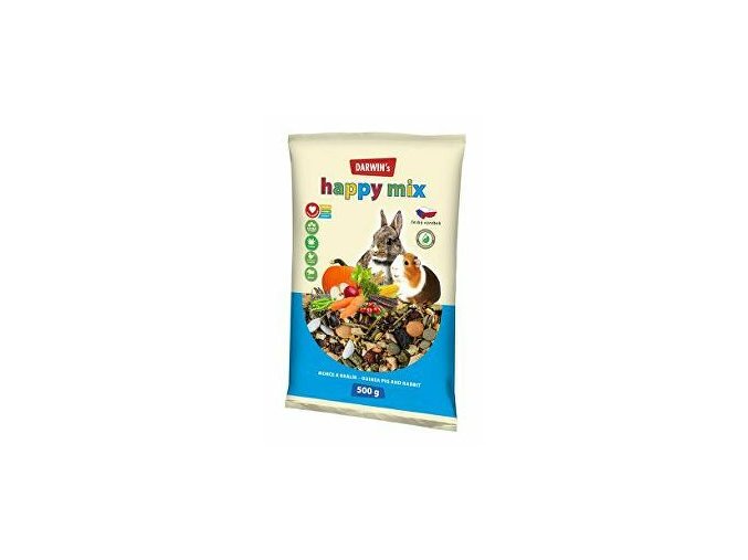 Darwin 's morča, králik happy mix 500g