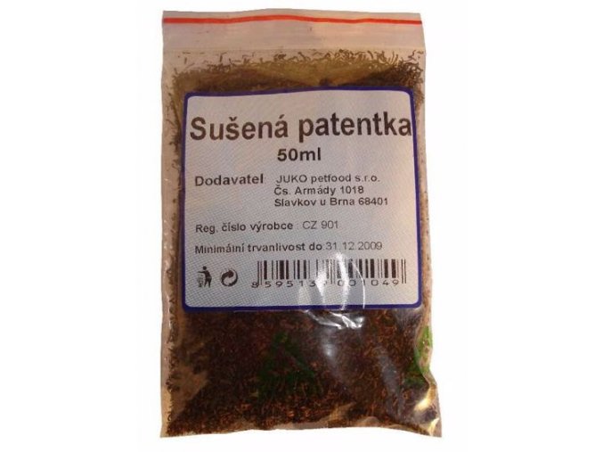 Patentka sušená ( larvy pakomárov ) 50 ml