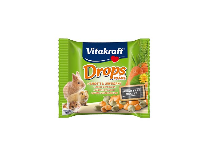 Vitakraft Rodent Rabbit Drops Happy 40g