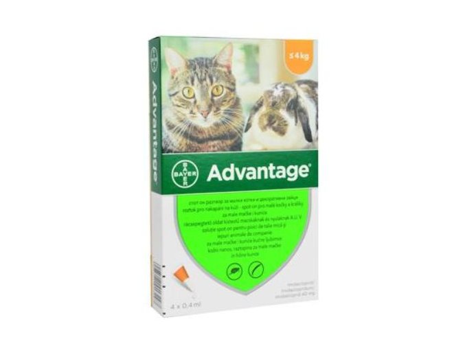 Advantage 40 10% 4x0,4ml pre mačky do 4kg