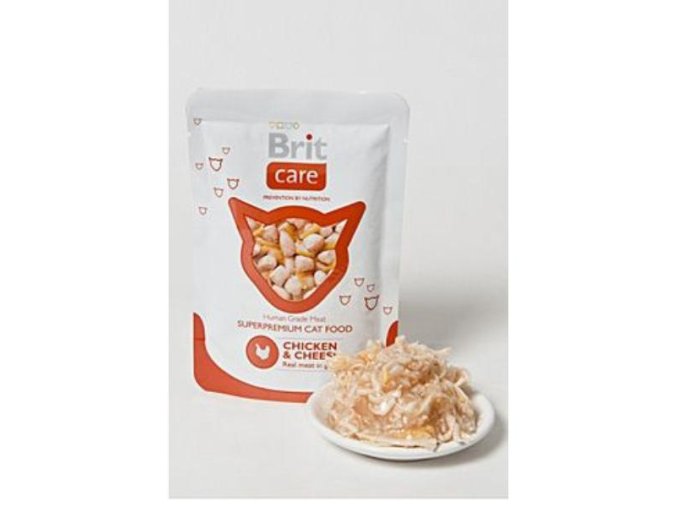 Brit Care Cat kapsička Chicken & Cheese Pouch 80g