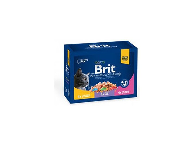 Brit Premium Cat kapsa FP Poultry&Fish 1200g (12x100g)