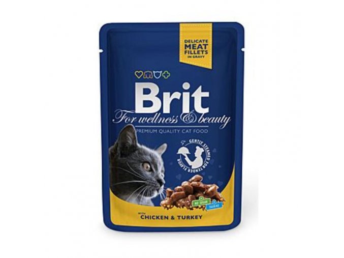 Brit Premium Cat kapsa with Chicken & Turkey 100g