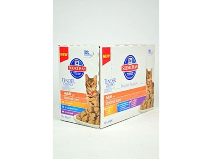 Hill's Feline kapsa Adult Multipack Ch.,O.F.,B 12x85g