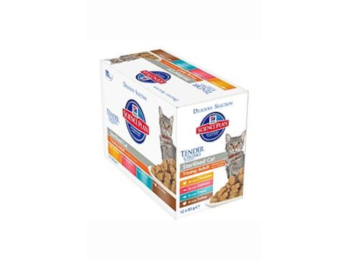 Hill's Feline kapsa Adult Young Sterilised Mix 12x85g