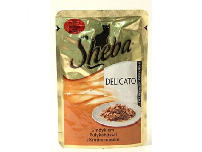 Sheba kapsa Delicato morčacie v želé 85g