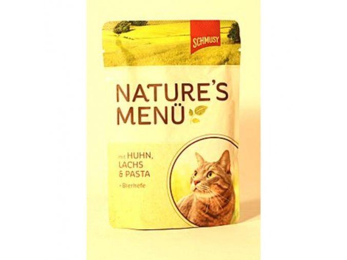 Schmusy Cat Nature Menu kapsa kura+losos 100g