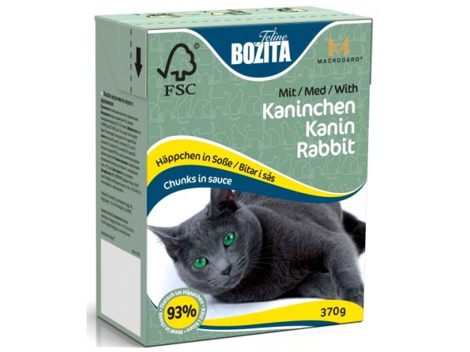 Bozita Cat kúsky v omáčke s králikom Tetrapak 370g