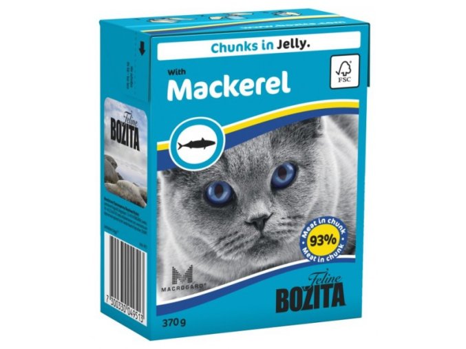 Bozita Cat kúsky v želé s makrelou Tetrapak 370g