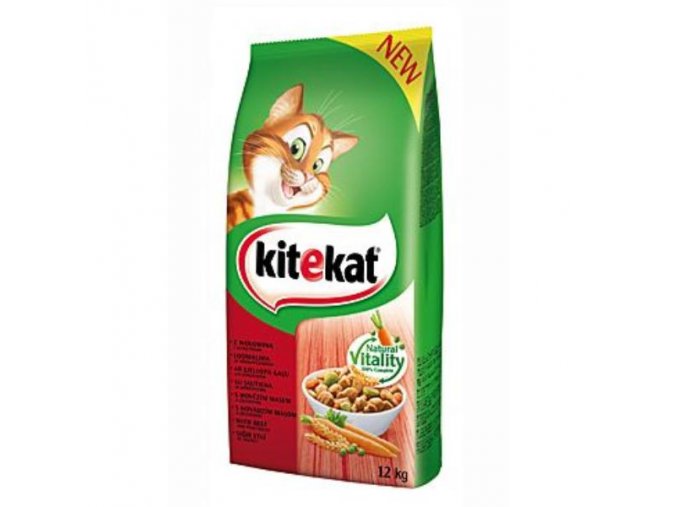 Kitekat Dry hovädzie so zeleninou 12kg