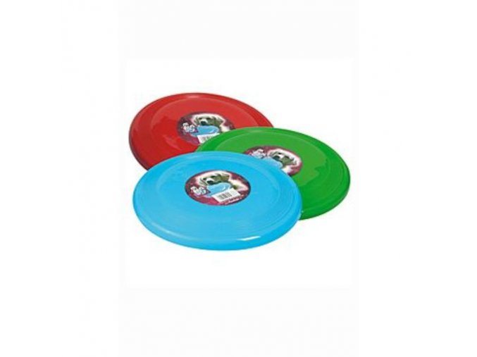Hračka pes Lietajúci tanier plast 23cm rôzne farby KAR