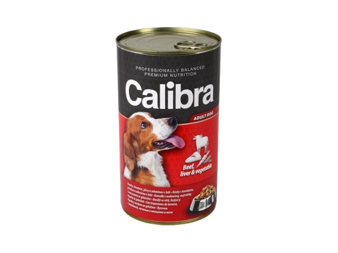 Calibra Dog konz. hovädzie+pečeň+zelenina v želé 1240g