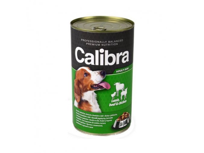 Calibra Dog konz. jahňacie+hovädzie+kuracie v želé 1240g