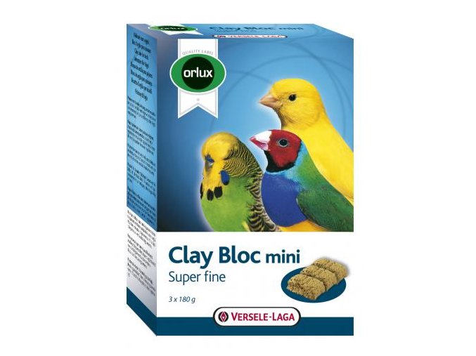 Clay Bloc Mini - jemnějšia ílová tehla delená pre menšie druhy vtákov 540g