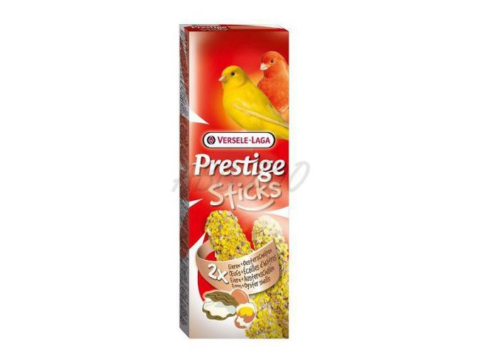 Prestige Sticks Canaries Eggs & Oystershells - 2 tyčinky s vajcom a drvenými lastúrami 60g