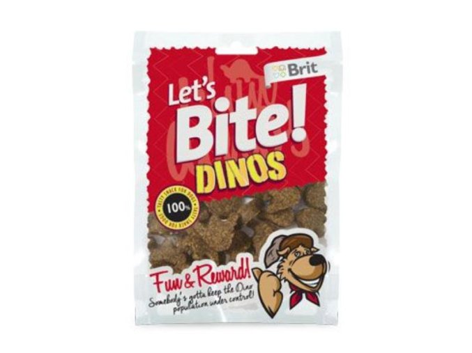 Brit pochúťka Let's Bite Dinos 150g