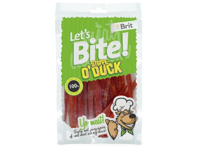 Brit pochúťka Let's Bite Stripe o'Duck 80g