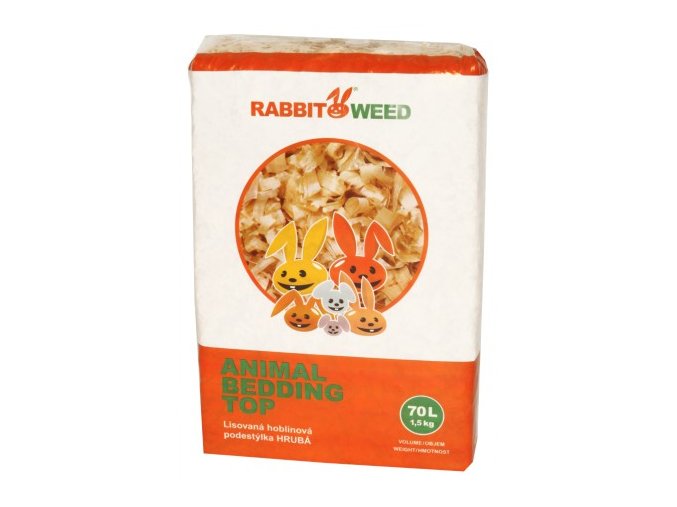 Hobliny podstielka lis. hrubá TOP RabWeed 70l/1,5 kg