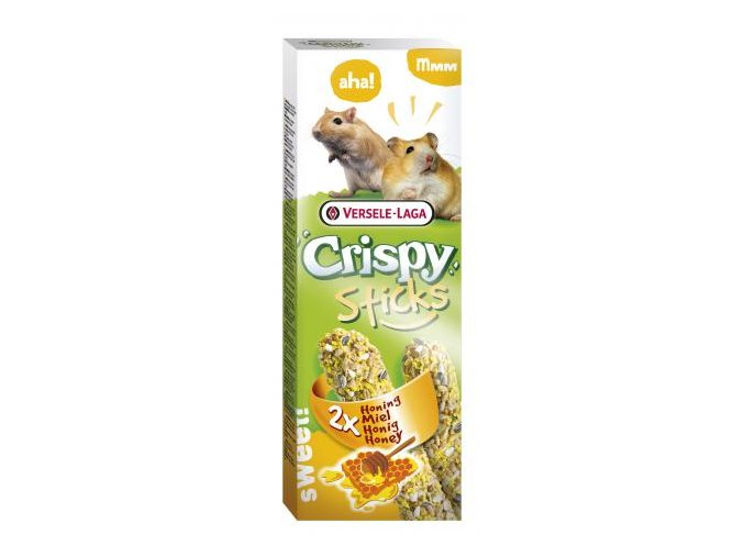 Crispy Sticks Honey - med, škrečok / pieskomil 110g