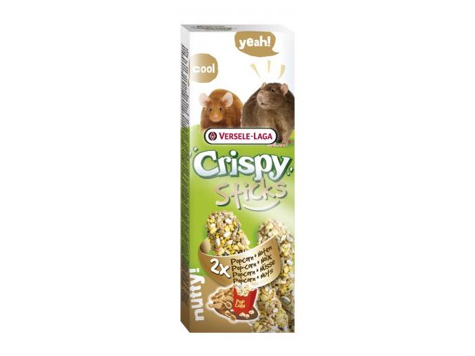 Crispy Sticks Popcorn & nuts - kukurica a oriešky, potkan / myš 110g