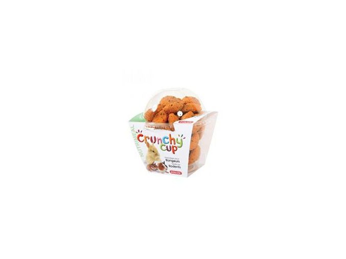 Pochúťka CRUNCHYCUP mrkva / ľan pre hlodavce 200g