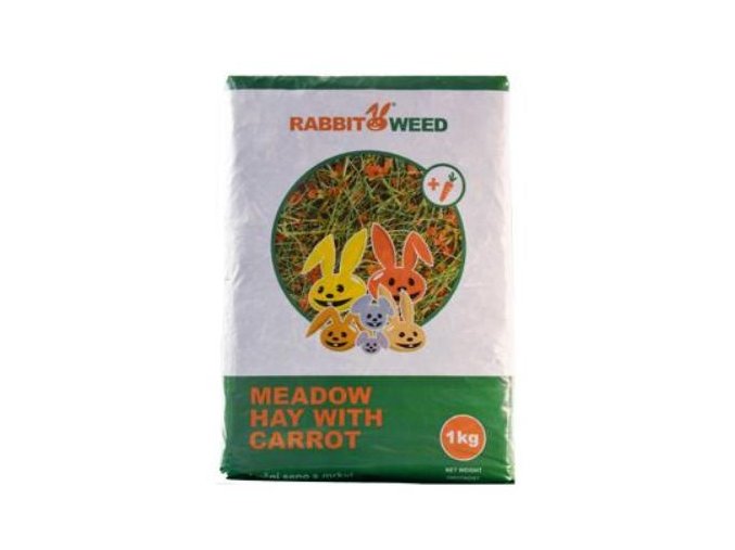 Seno lúčne s mrkvou RabbitWeed 1kg
