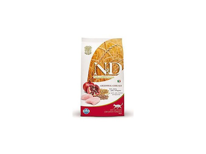 N&D Low Grain CAT Adult Chicken & Pomegranate 300g