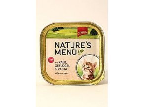 Schmusy Cat Nature Menu vanička Junior teľacie + hydina 100g