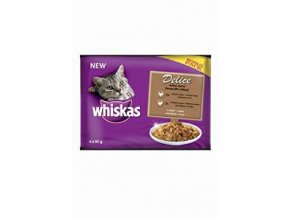 Whiskas kapsa Delice dusené hydinové Bonus 4pack 85g