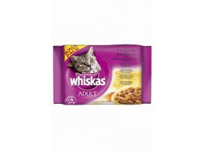 Whiskas kapsa Hydina výber v želé 4x100g