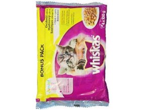 Whiskas kapsa Junior hydina výber v šťave 4x100g