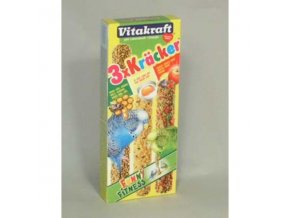 Vitakraft Bird Kräcker hon/egg/fruit budgie tyč 3ks