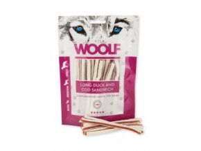 WOOLF soft duck and cod sandwich long 100g