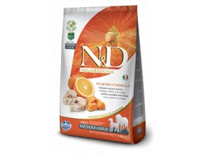 N&D GF Pumpkin DOG Adult M/L Codfish & Orange 2,5kg