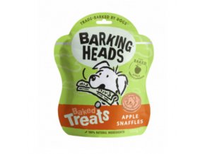 barking heads baked treats apple snaffles 100g