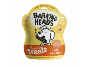 barking heads baked treats top bananas 100g