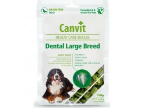 canvit snacks dental large breed duck 250g