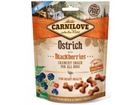 carnilove dog crunchy snack ostrichblackberries 200g