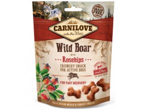 carnilove dog crunchy snack wild boarrosehips 200g