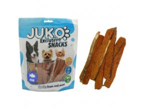 juko exclsmarty snack salmon strip with fishskin 250g