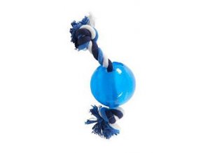 Hračka pes BUSTER Strong Ball 9 cm s povrazom