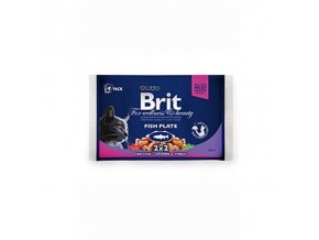 Brit Premium Cat kapsa Fish Plate 400g (4x100g)