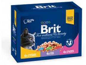 Brit Premium Cat kapsa FP Poultry&Fish 1200g (12x100g)