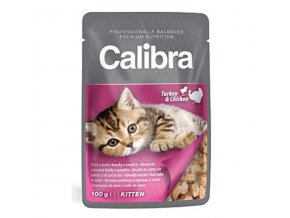 Calibra Cat kapsa Kitten morčacie a kuracie v omáčke 100g