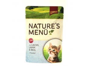 Schmusy Cat Nature Menu kapsa Junior losos+jahňa 100g