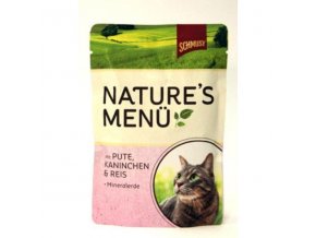 Schmusy Cat Nature Menu kapsa morka+králik 100g