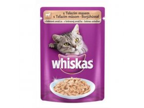 Whiskas kapsa s teľacím v krém. omáčke 100g