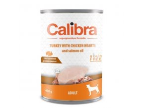 Calibra Dog konz.Adult morka a kuracie srdiečka 400g