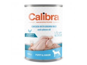 Calibra Dog konz.Junior kura s hnedou ryžou 400g